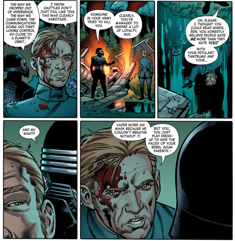 Even in attempting to work together, Hux and Ren can’t help but be at each other’s throats.